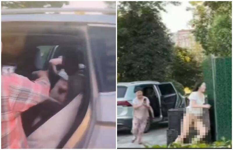 中网近日疯传一段抓奸影片,据传浙江一名人妻跟自己的公公搞不伦,竟然在大白天玩「车震」,被抓奸后连裤子都来不及穿就逃跑。(图翻摄自X) 中网近日疯传一段抓奸影片,据传浙江一名人妻跟自己的公公搞不伦,竟然在大白天玩「车震」,被抓奸后连裤子都来不及穿就逃跑。(图翻摄自X)